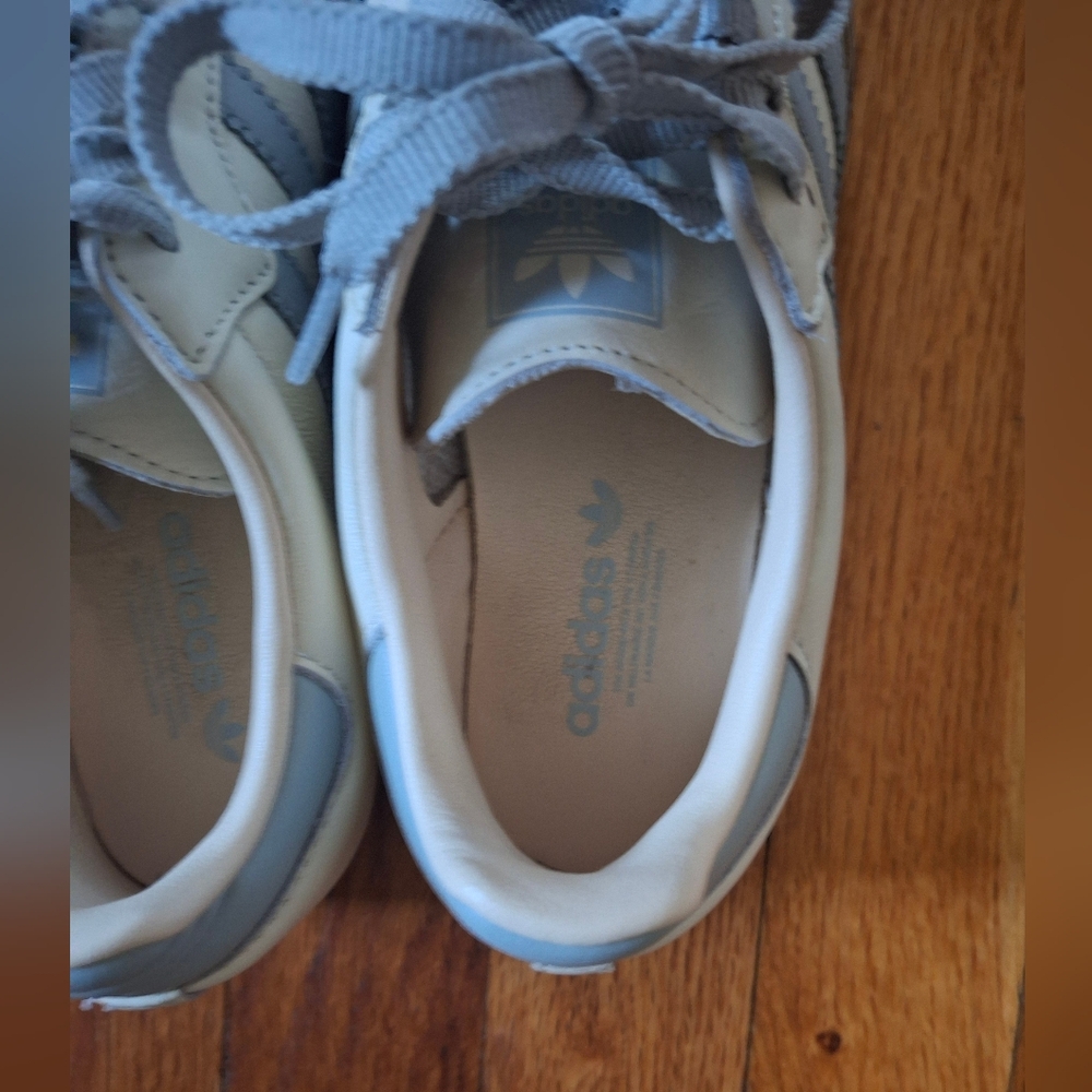 Women's Adidas Samba                     White and Light Blue - Picture 5 of 10